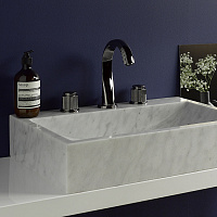 THG Jaipur metal Смеситель для раковины, 3 отв., цвет: хром