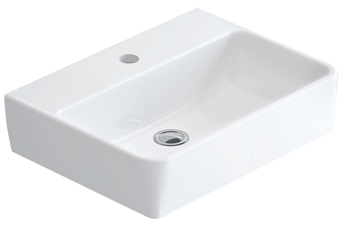a-Quattro Раковина настольная или подвесная 400*650 мм с 1 отверстием под смеситель и без донного клапана