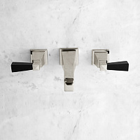 Devon&Devon Vip Time Смеситель для раковины, цвет: никель сатинированный/черный хрусталь