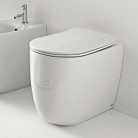 Kerasan Nolita Унитаз безободковый пристенный 55х35 см, с креплениями WB5N, цвет: белый глянцевый