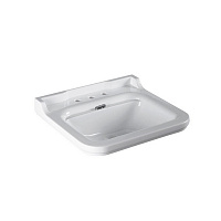 Kerasan Waldorf Раковина 60х55 см, 3 отв., керамическая, цвет: белый/хром