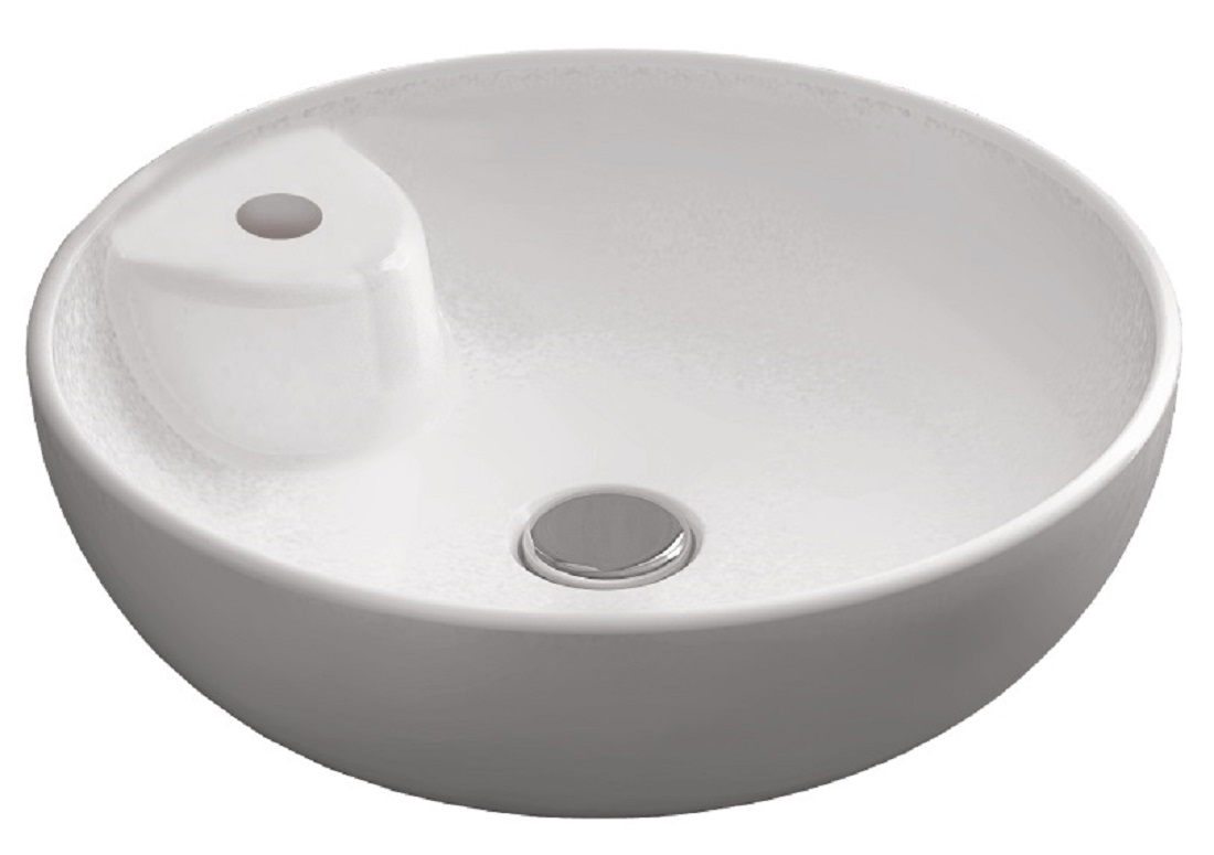 a-Uno Раковина настольная D=450 мм с 1 отверстием под смеситель и без донного клапана