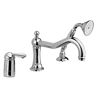 Nicolazzi Cristallo Смеситель на борт ванны на 3 отверстия, с изливом 246мм и ручным душем, цвет: хром