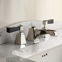 Devon&Devon Vip Time Смеситель для раковины, цвет: никель сатинированный/черный хрусталь