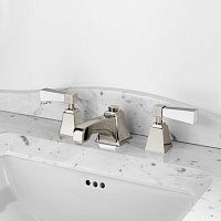 Devon&Devon Vip Time Смеситель для раковины, цвет: никель сатинированный/белый хрусталь