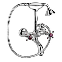 Nicolazzi Le Pietre Смеситель для ванны с 2мя ручками, с переключателем ванна/душ, цвет: хром