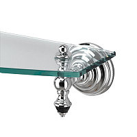 Devon&Devon Black Diamond Полочка стеклянная 60см, подвесная, цвет: хром