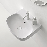 Kerasan Nolita Раковина 50х45 см, 1 отв., подвесная/накладная, цвет: белый матовый