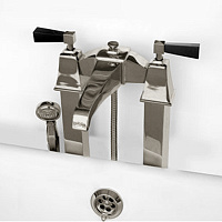 Devon&Devon Vip Time Смеситель для ванны, цвет: никель сатинированный/черный хрусталь