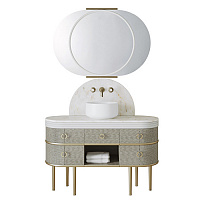 Devon&Devon Scottie Комплект напольной мебели с базой 122 см, зеркалом 110х78.6 см, цвет: CREMO EXTRA/CREAM