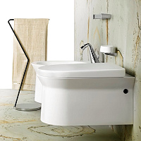 Gessi Cono Смеситель для биде на 1 отв. с донным клапаном и соединительными шлангами, цвет: хром