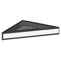 Gessi Eleganza Полочка-решетка угловая для ванны или душа, подвесной, цвет: черный металлик