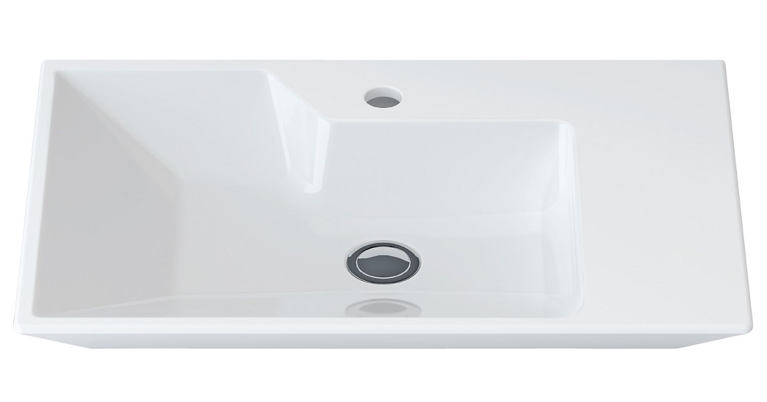 a-Speciale Раковина настольная 420*800 мм с 1 отверстием под смеситель и без донного клапана