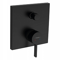 Hansgrohe Finoris Смеситель для душа, встраиваемый, с переключателем потоков на 2 положения, внешняя часть, цвет: черный матовый