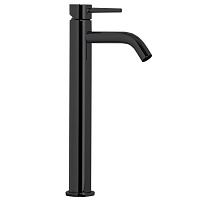 Carlo Frattini Spillo Up Смеситель для раковины, высота 295 мм., излив 167 мм., с донным клапаном click-clack, цвет: черный матовый