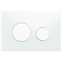 TECEloop Панель смыва, стекло белое, клавиши белые