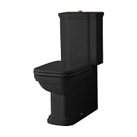 Kerasan Waldorf Унитаз-моноблок, белый, с ручкой смыва справа, цвет: черный/бронза