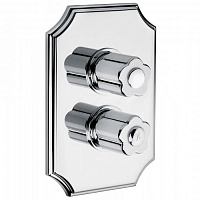 Смеситель  термостатический   для душа Bongio Fleur Blanc, цвет: хром/белый фарфор