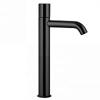 Fantini Nostromo Смеситель для раковины, 1 отв., без донного клапана, излив 145мм, цвет: черный матовый