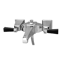 Devon&Devon Vip Time Смеситель для ванны, цвет: хром/черный хрусталь