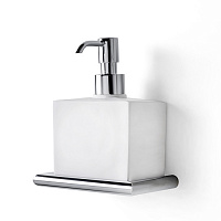 3SC Guy Дозатор для жидкого мыла, подвесной, композит Solid Surface, цвет: белый матовый/хром