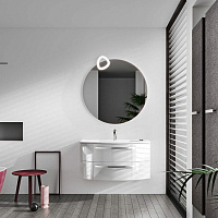 Cerasa Cartabianca Комплект мебели 95х48х36 см, подвесной, с базой под раковину, раковиной, зеркалом TONDO, цвет: Bianco Lucido