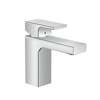 Hansgrohe Vernis Shap Смеситель для раковины, излив 100 мм, с донным клапаном, цвет: хром