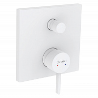 Hansgrohe Finoris Смеситель для душа, встраиваемый, с переключателем потоков на 2 положения, внешняя часть, цвет: белый матовый