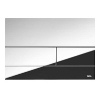 TECEsquare II, панель смыва с двумя клавишами металлическая, цвет: хром глянцевый