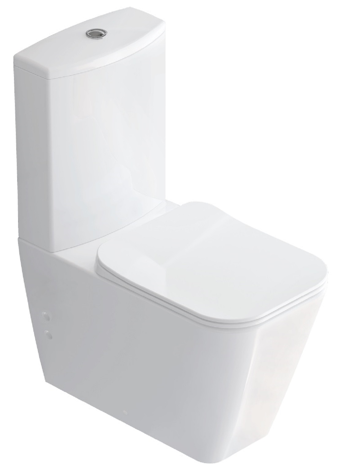 a-Quattro Унитаз моноблок напольный 650*360*900 мм без ободка (гориз. слив, в компл. бачок с механизмом смыва, сиденье Ultra Slim с плавным опусканием)