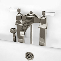 Devon&Devon Vip Time Смеситель для ванны, цвет: никель сатинированный/белый хрусталь