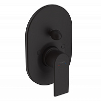 Hansgrohe Vernis Shap Смеситель для ванны, однорычажный, встраиваеемый, внешняя часть, цвет: матовый черный