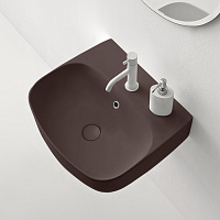 Kerasan Nolita Раковина 50х45 см, 1 отв., подвесная/накладная, цвет: Borgogna matt