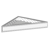 Gessi Eleganza Полочка-решетка угловая для ванны или душа, подвесной, цвет: Finox