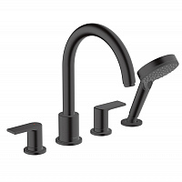 Hansgrohe Vernis Shap Смеситель на край ванны, на 4 отв, цвет: матовый черный