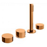 Fantini AF/21 Набортный смеситель для ванны, без излива, 4 отв., цвет: Matt Copper PVD