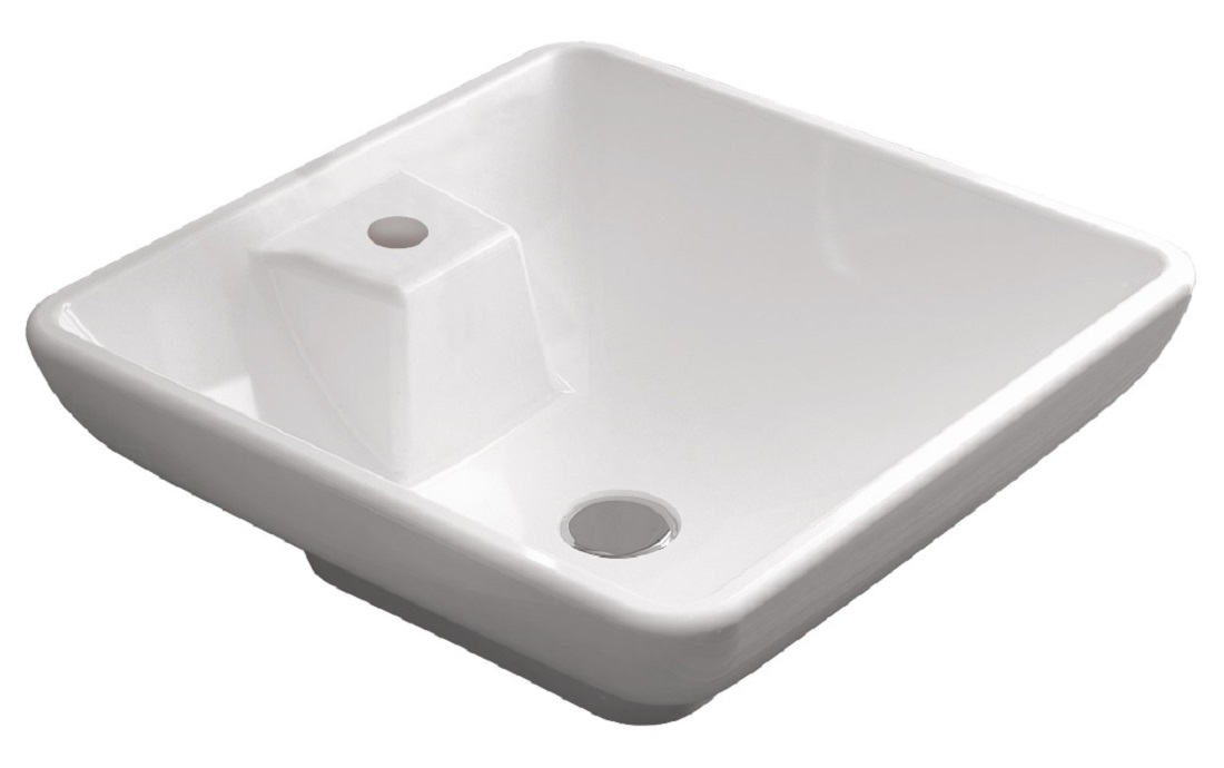 a-Quattro Раковина настольная 480*480 мм с 1 отверстием под смеситель и без донного клапана