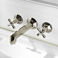 Sbordoni Deco Смеситель для раковины на 3 отверстия, цвет: никель