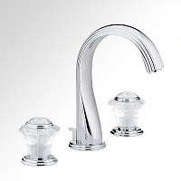 THG Dahlia Смеситель для раковины, 3 отв., цвет: хром