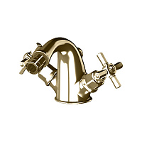 Gattoni TRD Смеситель для биде, 1 отв., ручки Paris, цвет: золото 24К