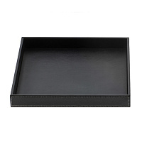 Decor Walther Brownie Tab Q Лоток универсальный 26x22см, настольный, цвет: черная кожа