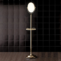 Devon&Devon Single Полочка с зеркалом на подставке, d29см, цвет: золото