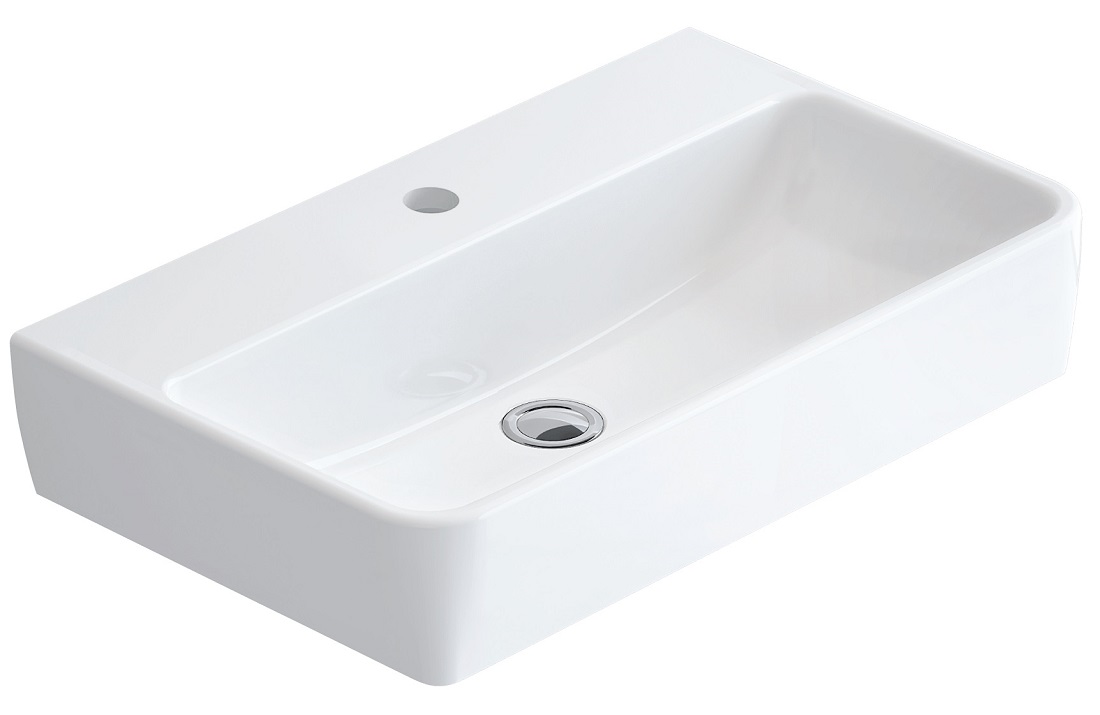 a-Quattro Раковина настольная или подвесная 400*550 мм с 1 отверстием под смеситель и без донного клапана