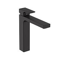 Hansgrohe Vernis Shap Смеситель для раковины, излив 190 мм, с донным клапаном, цвет: матовый черный