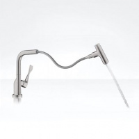 Axor Citterio Смеситель для кухни, однорычажный, на 1 отв, с выдвижным душем, излив: 219мм, цвет: под сталь