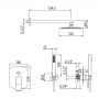 Gattoni ELY Комплект для душа со смесителем, верхним душем 250х250мм и ручной лейкой, цвет: хром