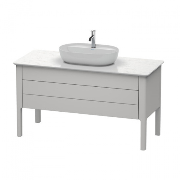 Duravit Luv База напольная, с 2 выдв. ящиками, каменной столешницей и раковиной, 743x1388x570, цвет: белый матовый