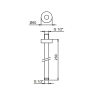 Fantini Nostromo Кронштейн для душевой лейки , цвет: черный матовый