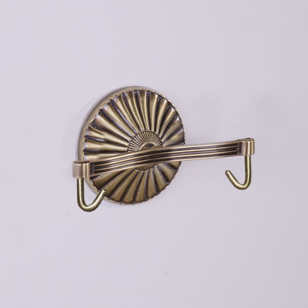 TW Retro Opal Крючок двойной, подвесной, цвет: бронза