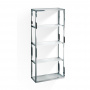 Decor Walther ET 6 Шкафчик открытый 35x15x80см, стекло сатинированное, подвесной, цвет: хром